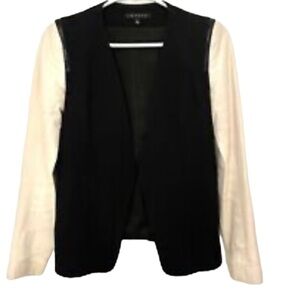 Theory Yasia Blazer with  Leather Sleeves